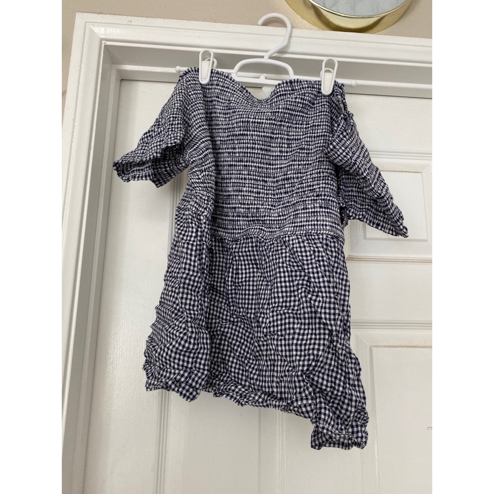 Old navy off the shoulder peplum gingham